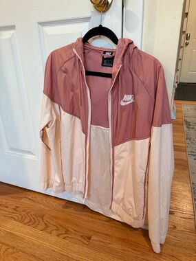 Womens Nike Retro Two Tone Wind Spring Jacket lightweight sz XL pink
